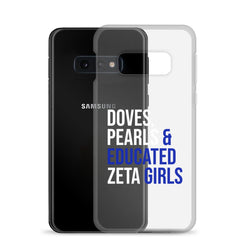 Doves, Pearls & Educated Zeta Girls Clear Case for Samsung®