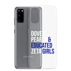 Doves, Pearls & Educated Zeta Girls Clear Case for Samsung®