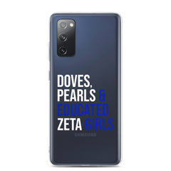 Doves, Pearls & Educated Zeta Girls Clear Case for Samsung®