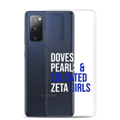 Doves, Pearls & Educated Zeta Girls Clear Case for Samsung®