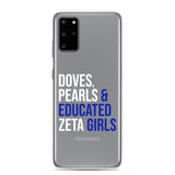 Doves, Pearls & Educated Zeta Girls Clear Case for Samsung®