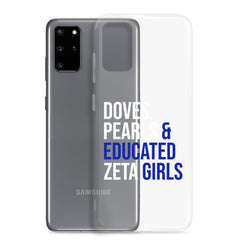 Doves, Pearls & Educated Zeta Girls Clear Case for Samsung®