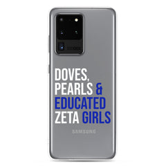 Doves, Pearls & Educated Zeta Girls Clear Case for Samsung®