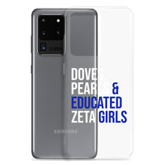 Doves, Pearls & Educated Zeta Girls Clear Case for Samsung®