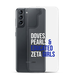 Doves, Pearls & Educated Zeta Girls Clear Case for Samsung®