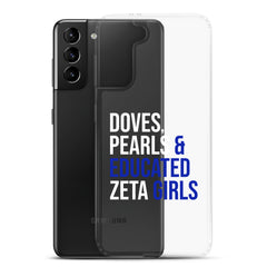 Doves, Pearls & Educated Zeta Girls Clear Case for Samsung®