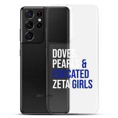 Doves, Pearls & Educated Zeta Girls Clear Case for Samsung®