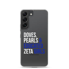 Doves, Pearls & Educated Zeta Girls Clear Case for Samsung®