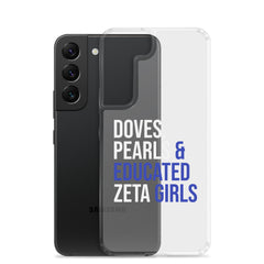 Doves, Pearls & Educated Zeta Girls Clear Case for Samsung®