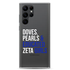 Doves, Pearls & Educated Zeta Girls Clear Case for Samsung®