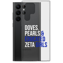 Doves, Pearls & Educated Zeta Girls Clear Case for Samsung®