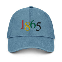 1865 Embroidered Denim Hat