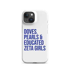 Doves, Pearls & Educated Zeta Girls Snap Case for iPhone®