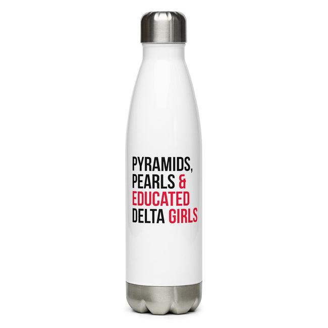 Pyramids Pearls & Educated Delta Girls Stainless Steel Water Bottle