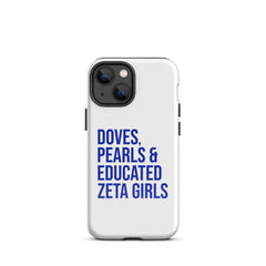 Doves, Pearls & Educated Zeta Girls Tough Case for iPhone®