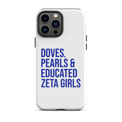 Doves, Pearls & Educated Zeta Girls Tough Case for iPhone®