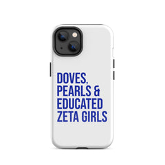 Doves, Pearls & Educated Zeta Girls Tough Case for iPhone®