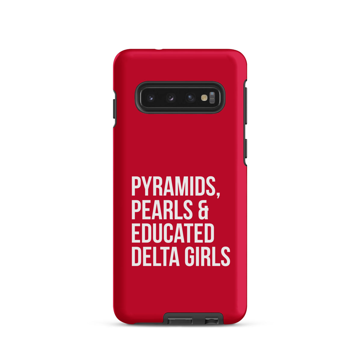 Pyramids Pearls & Educated Delta Girls Tough Case for Samsung® - Crimson & White