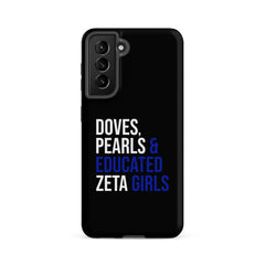 Doves Pearls & Educated Zeta Girls Tough Case for Samsung® - Black