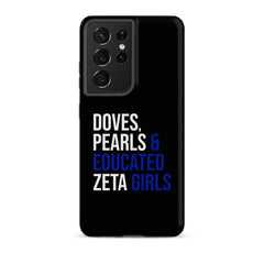 Doves Pearls & Educated Zeta Girls Tough Case for Samsung® - Black