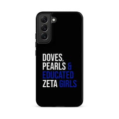 Doves Pearls & Educated Zeta Girls Tough Case for Samsung® - Black