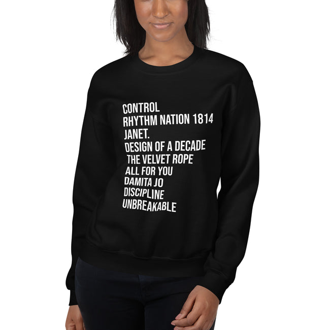 Janet Jackson Albums Appreciation Sweatshirt