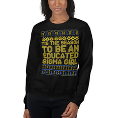 Tis The Season To Be An Educated Sigma Girl Ugly Christmas Sweater