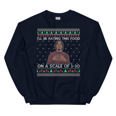 I'll Be Rating This Food On A Scale Of 1-10 Ugly Christmas Sweater