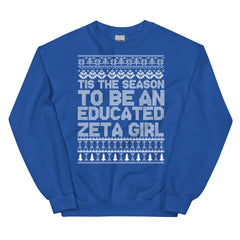 Tis The Season To Be An Educated Zeta Girl Ugly Christmas Sweater