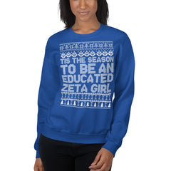 Tis The Season To Be An Educated Zeta Girl Ugly Christmas Sweater