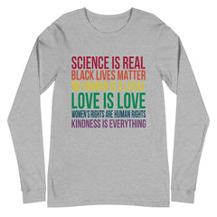 Science is Real Black Lives Matter Unisex Long Sleeve T-Shirt