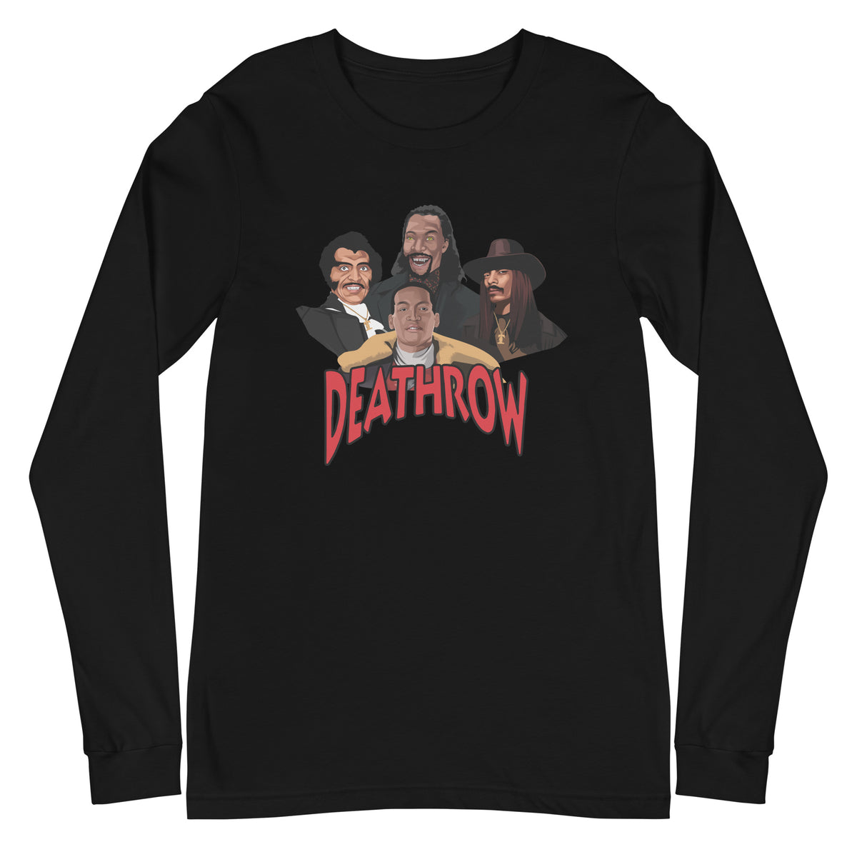 Death Row Black Horror Icons (Candyman, Blacula, Jimmy Bones & Maximillian) Long Sleeve T-Shirt