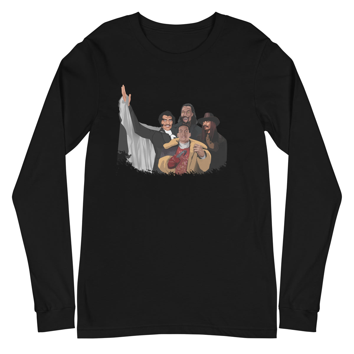 Black Horror Icons (Candyman, Blacula, Jimmy Bones & Maximillian) Long Sleeve T-Shirt