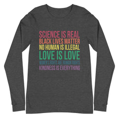 Science is Real Black Lives Matter Unisex Long Sleeve T-Shirt