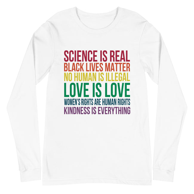 Science is Real Black Lives Matter Unisex Long Sleeve T-Shirt