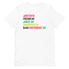 Juneteenth Emancipation Day T-Shirt - Colors