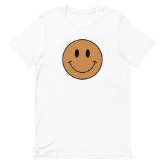 Smiley Happy Face T-Shirt - Light Brown