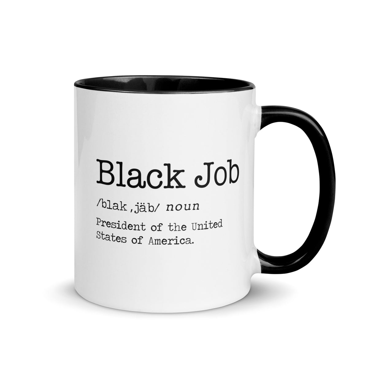 Black Job: President of The United States of America Accent Color Mug