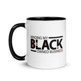 Minding My Black Owned Business Accent Color Mug