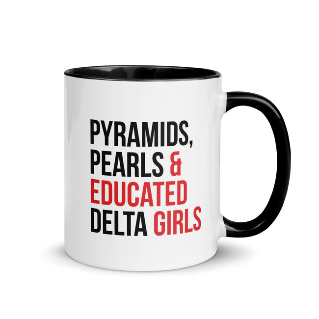 Pyramids Pearls & Educated Delta Girls Accent Color Mug