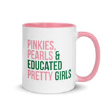 Pinkies Pearls & Educated Pretty Girls Accent Color Mug