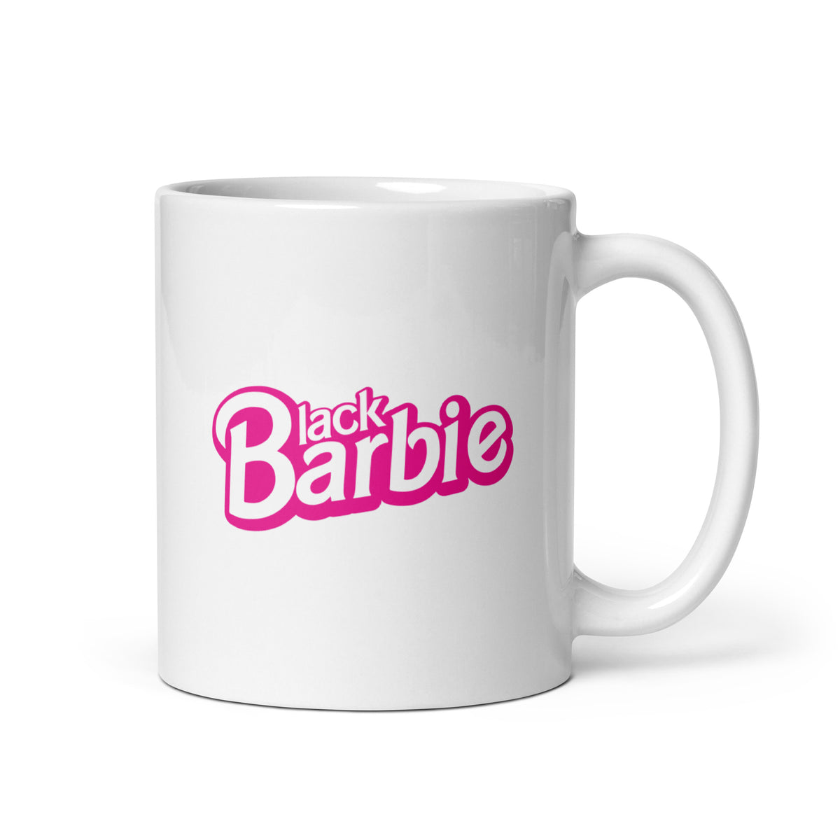 Black Barbie White Glossy Mug