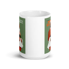 Red Foxx And Christmas White Glossy Mug